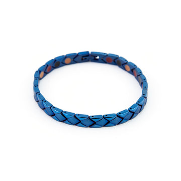 Majestic Blue - Negative Ion Bracelet, Blue Stainless Steel